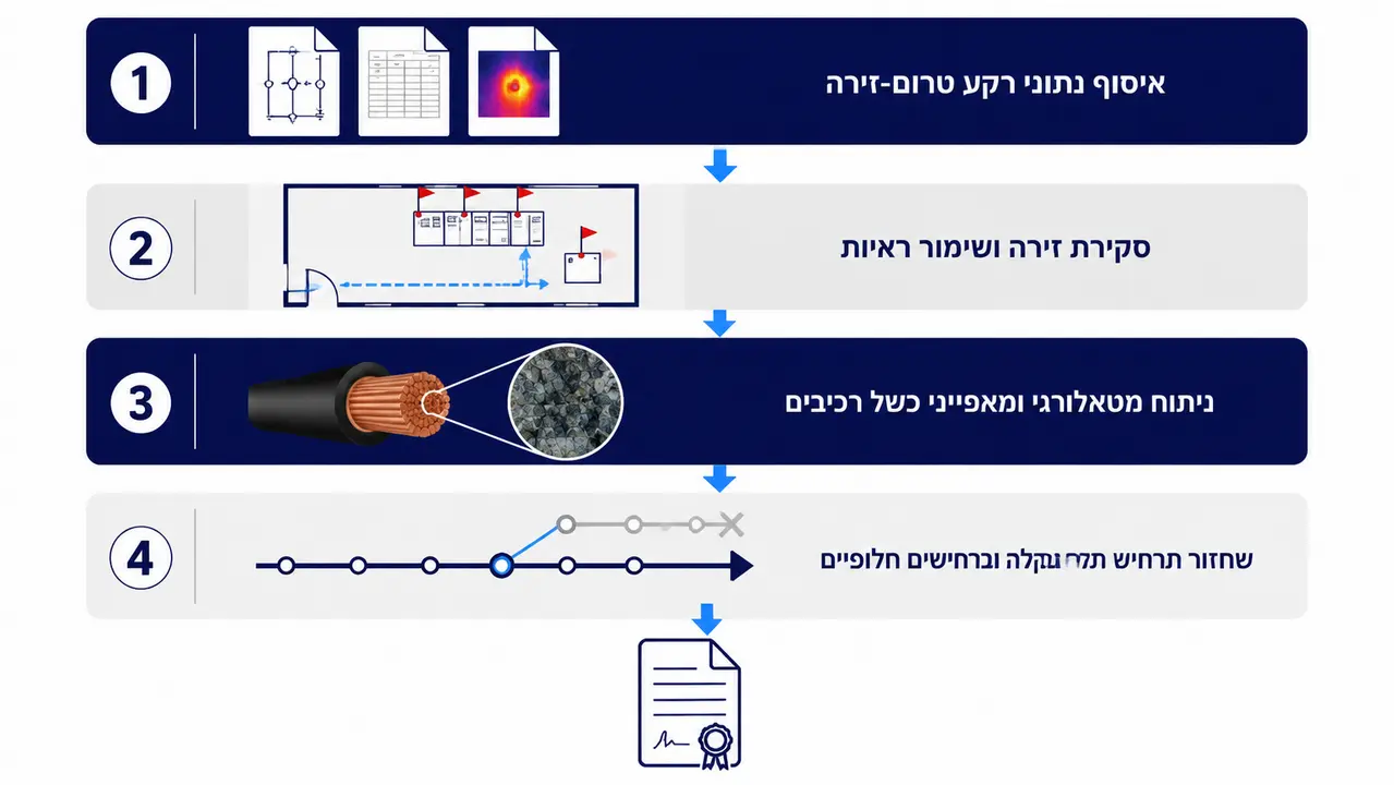 מהו תהליך חקירת שריפה חשמלית שלב אחר שלב