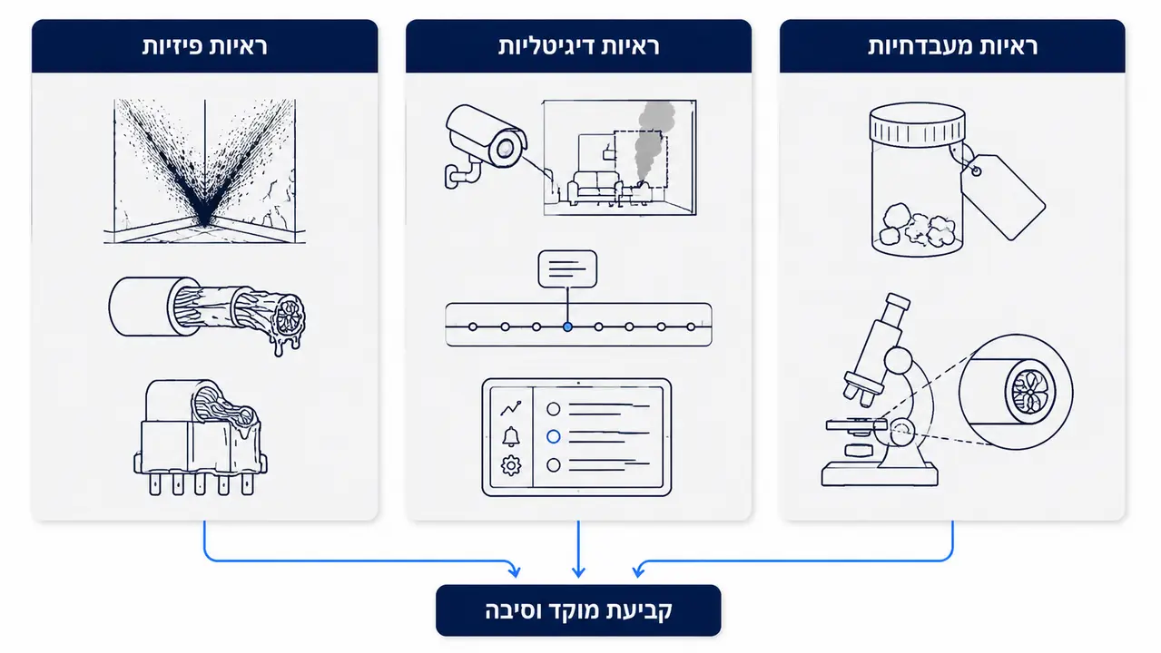 איך קובעים סיבת דליקה כשיש כמה תרחישים אפשריים?