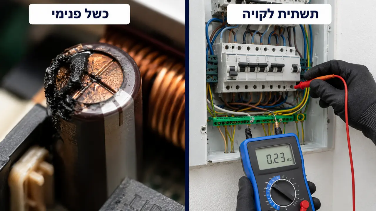 איך מבדילים בין כשל פנימי במוצר לבין בעיה בתשתית החשמל של המבנה