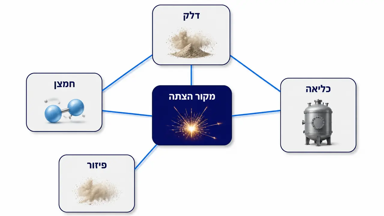 מהו אבק דליק ואיך הוא הופך לפצצה מתקתקת במפעלים